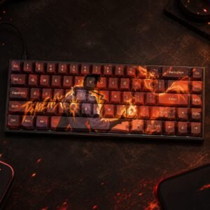 Phoenix Fire Original Profile 68-Key Side-Printed PBT Keycap Set