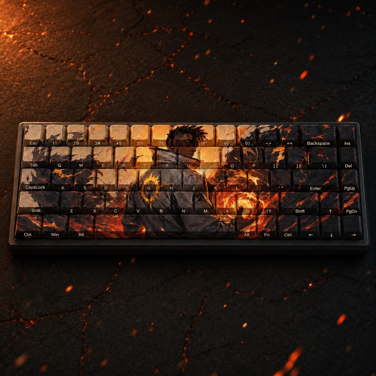 Phoenix Immortal Original Profile 68-Key Side-Printed PBT Keycap Set - Image 2