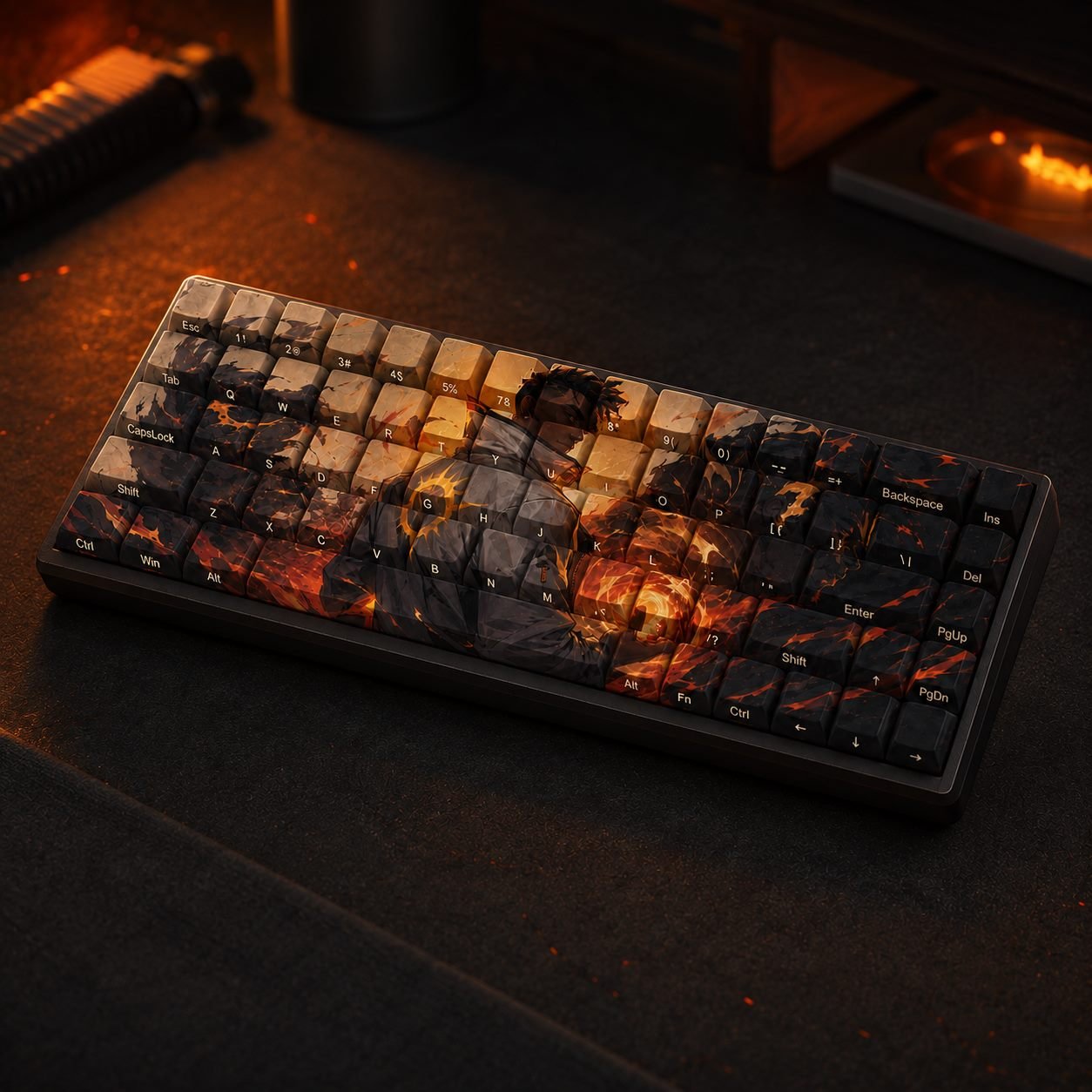 Phoenix Immortal Original Profile 68-Key Side-Printed PBT Keycap Set - Image 3