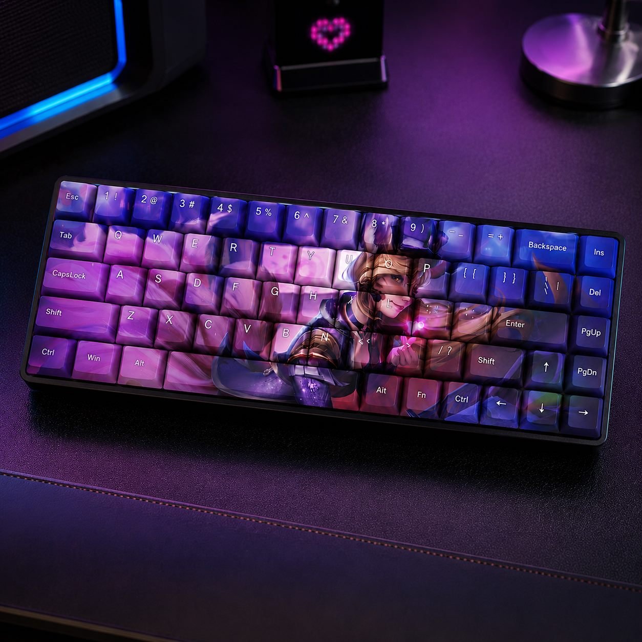 POPSTAR AHRI Original Profile 68-Key Side-Printed PBT Keycap Set - Image 2