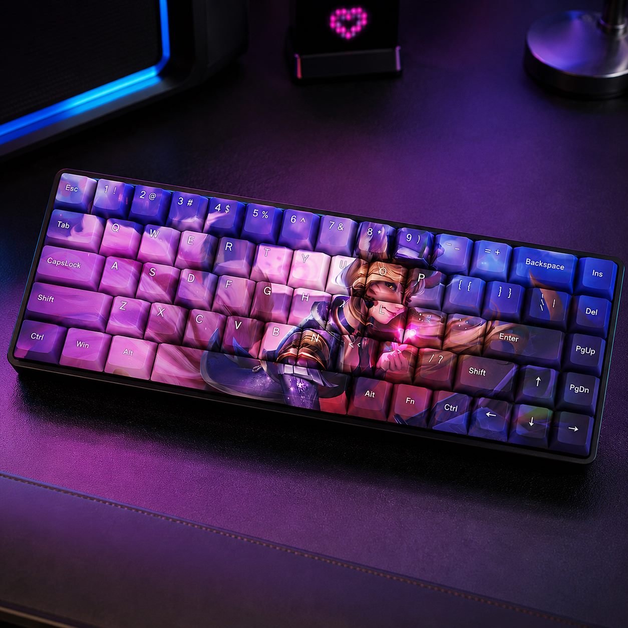 POPSTAR AHRI Original Profile 68-Key Side-Printed PBT Keycap Set - Image 7