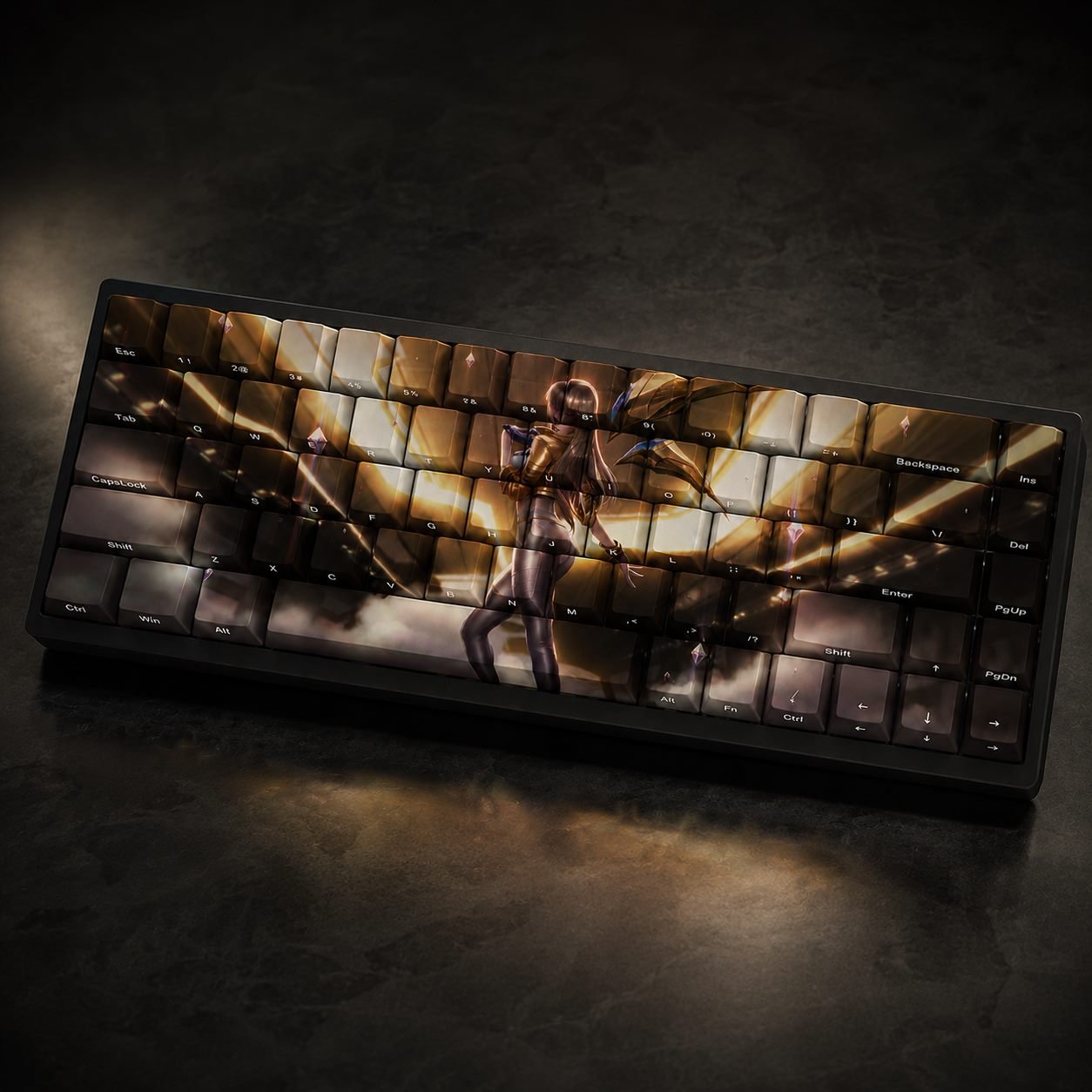 PRESTIGE KDA KAISA Original Profile 68-Key Side-Printed PBT Keycap Set - Image 2