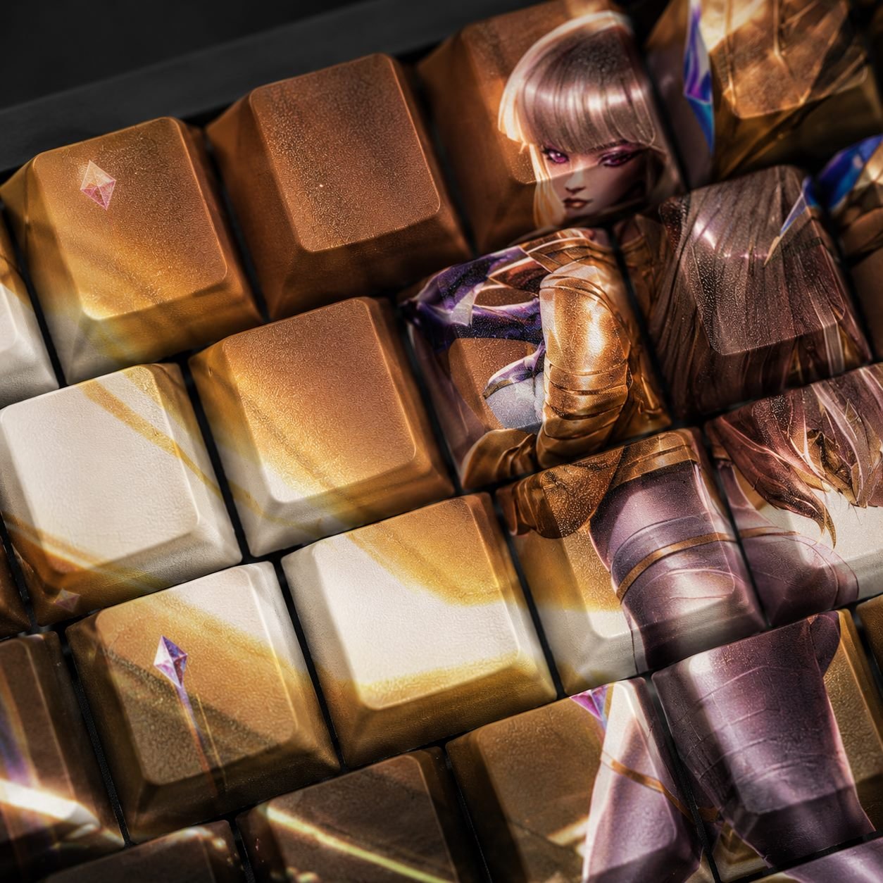 PRESTIGE KDA KAISA Original Profile 68-Key Side-Printed PBT Keycap Set - Image 4