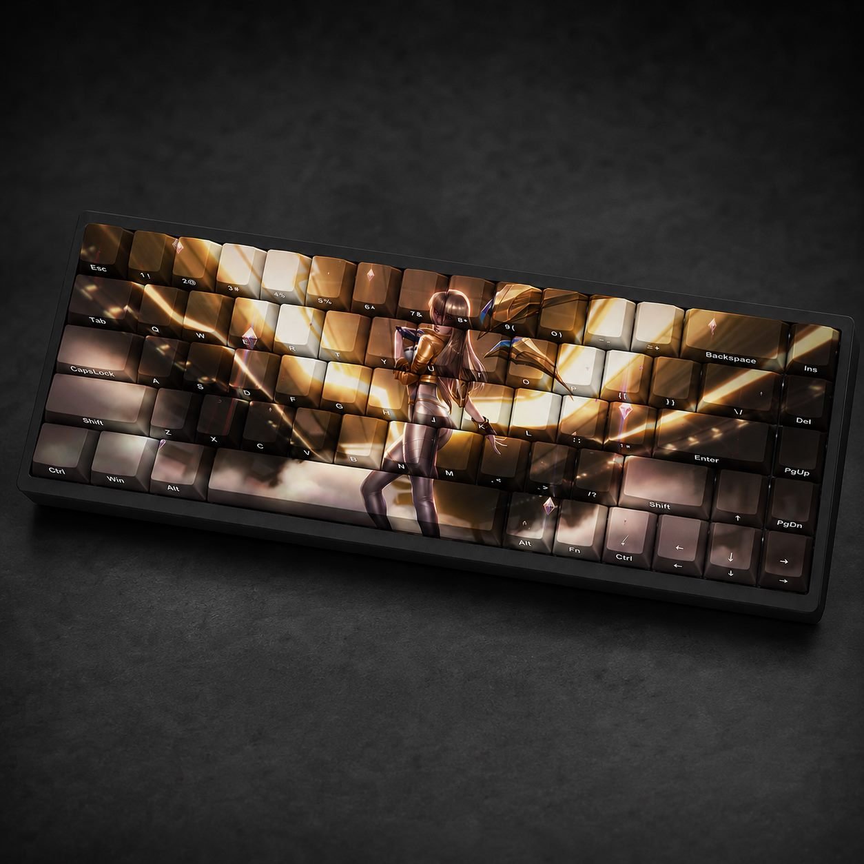 PRESTIGE KDA KAISA Original Profile 68-Key Side-Printed PBT Keycap Set - Image 5