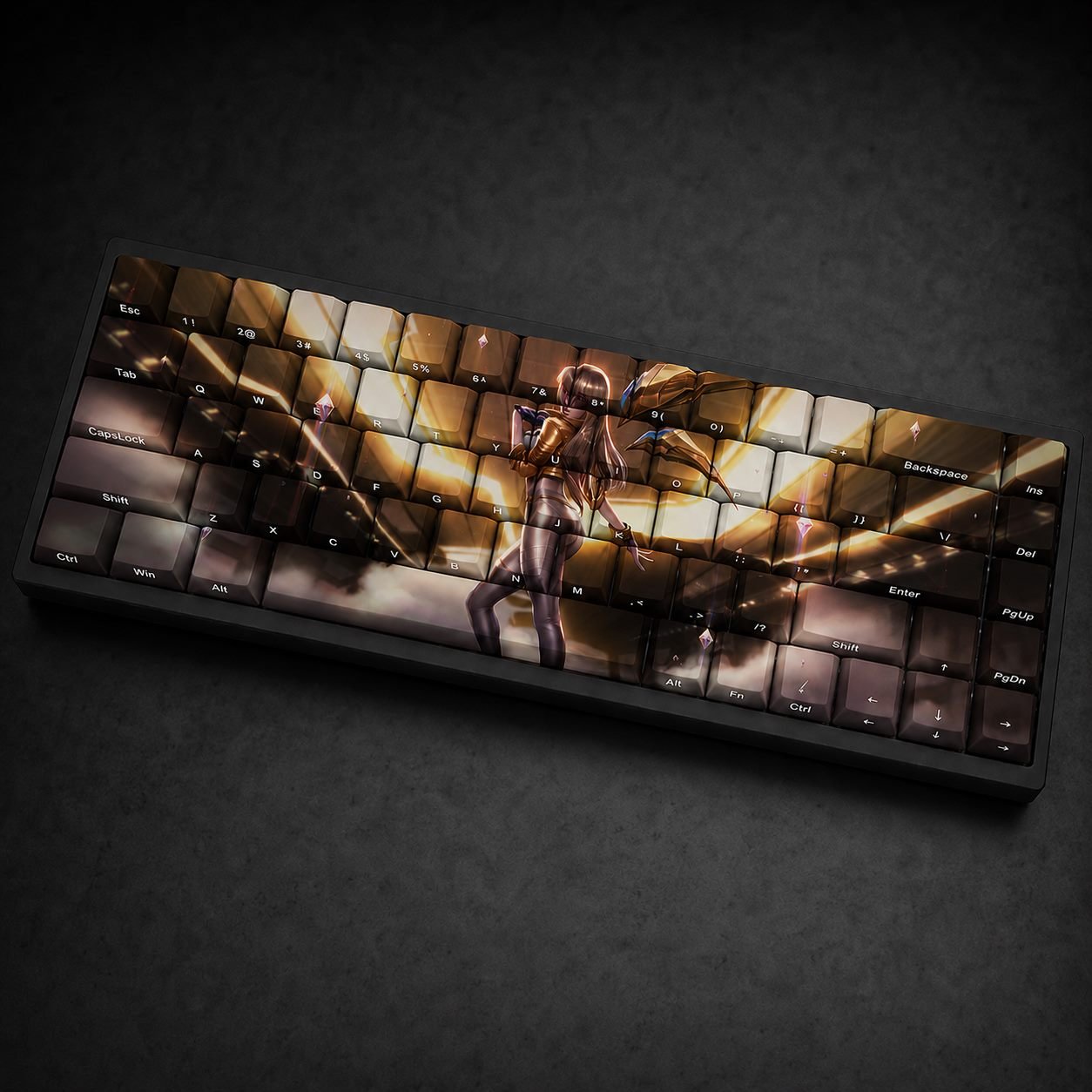 PRESTIGE KDA KAISA Original Profile 68-Key Side-Printed PBT Keycap Set - Image 6