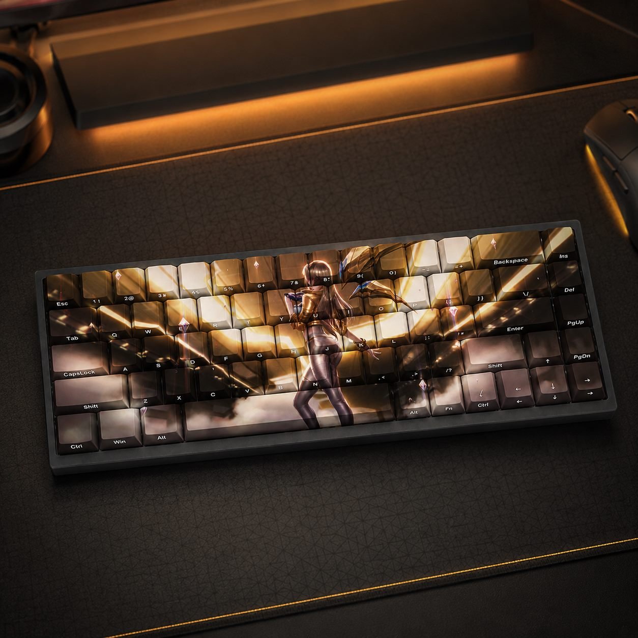 PRESTIGE KDA KAISA Original Profile 68-Key Side-Printed PBT Keycap Set - Image 8
