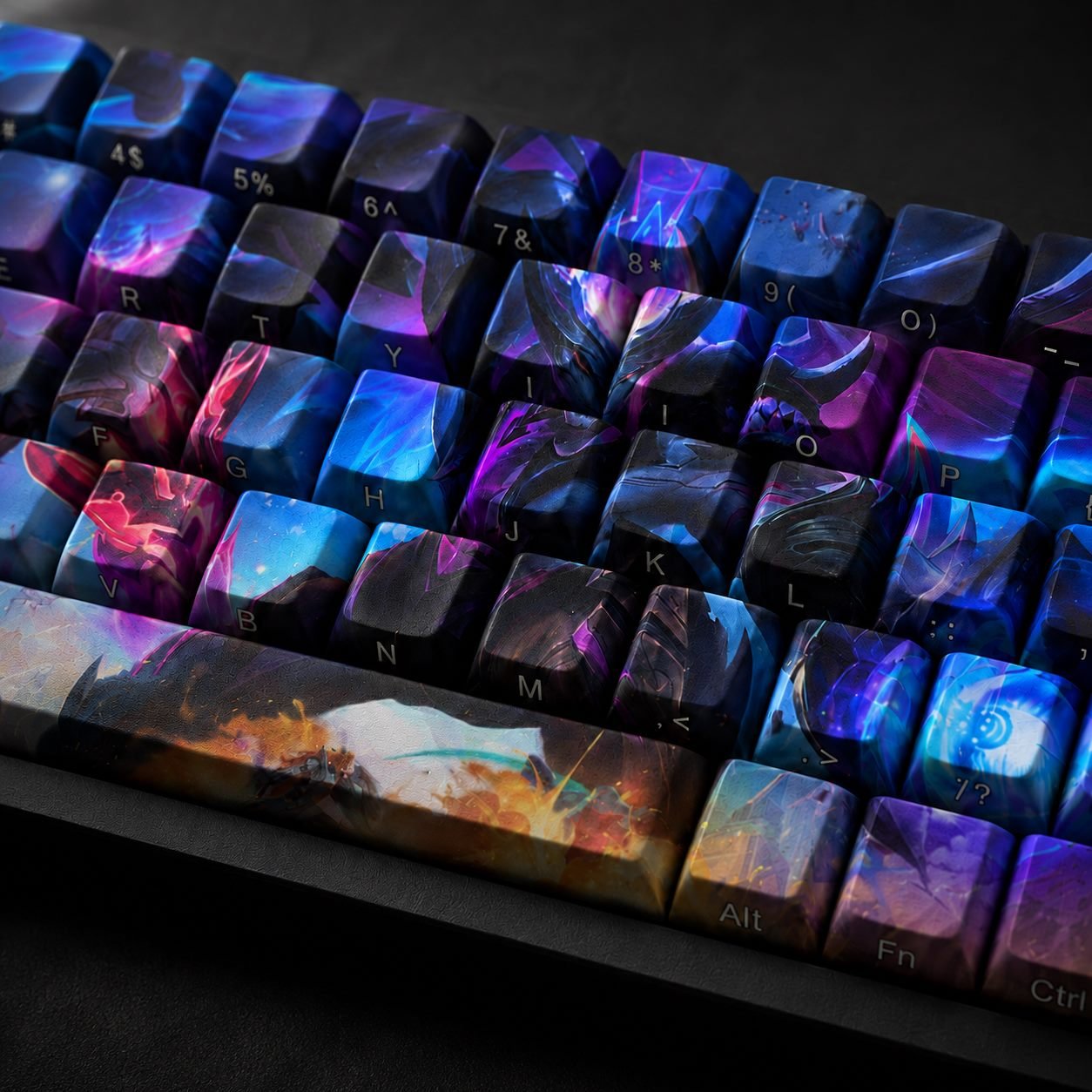 PRIMORDIAN AATROX Original Profile 68-Key Side-Printed PBT Keycap Set - Image 4