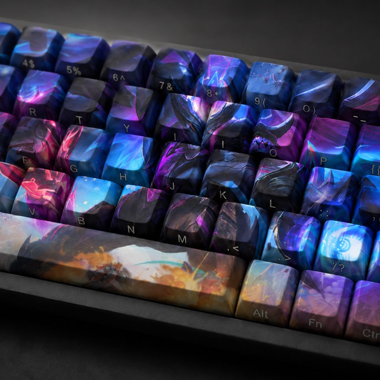 PRIMORDIAN AATROX Original Profile 68-Key Side-Printed PBT Keycap Set - Image 7