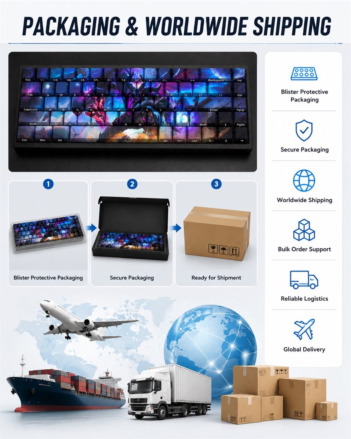 PRIMORDIAN AATROX Original Profile 68-Key Side-Printed PBT Keycap Set - Image 13