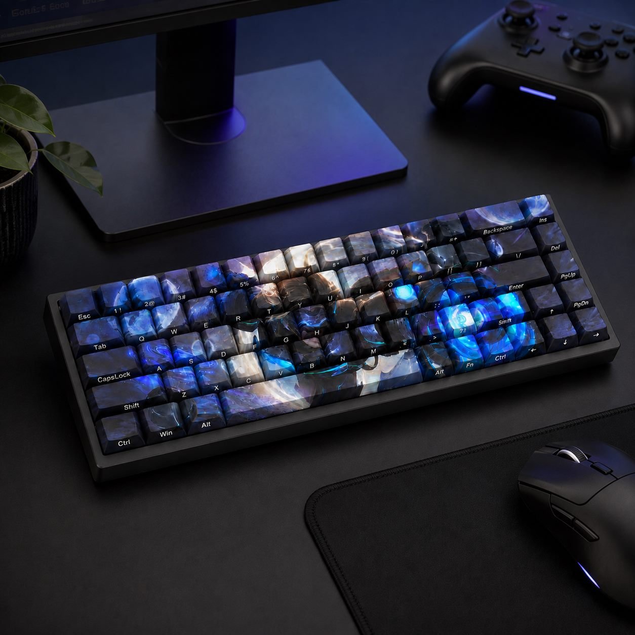 PULSEFIRE EZREAL Original Profile 68-Key Side-Printed PBT Keycap Set - Image 8