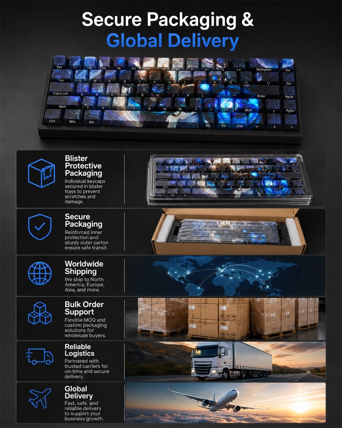 PULSEFIRE EZREAL Original Profile 68-Key Side-Printed PBT Keycap Set - Image 13