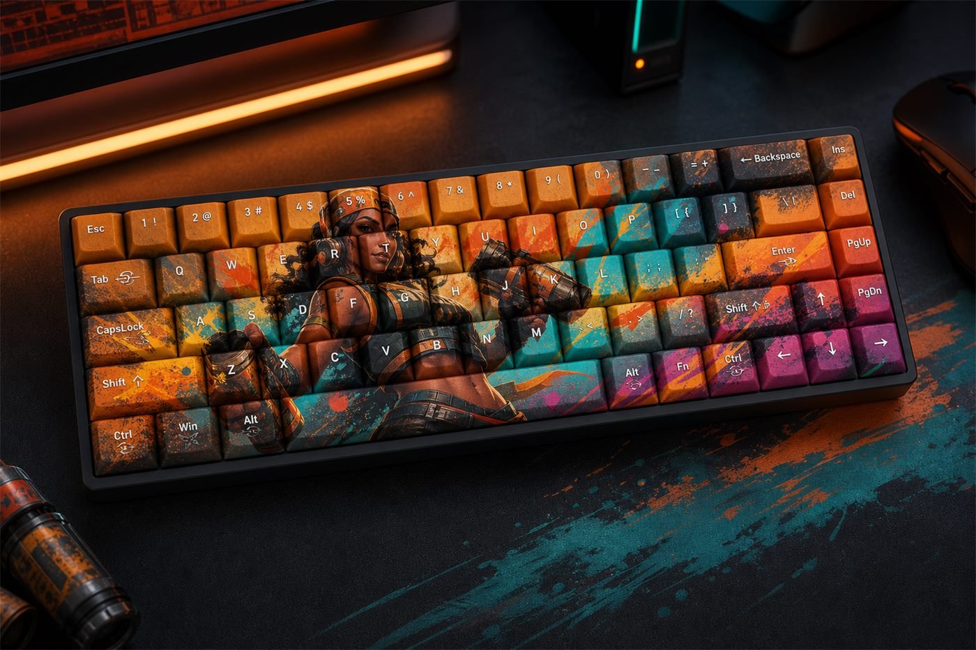 Raze Original Profile 68-Key Side-Printed PBT Keycap Set - Image 3