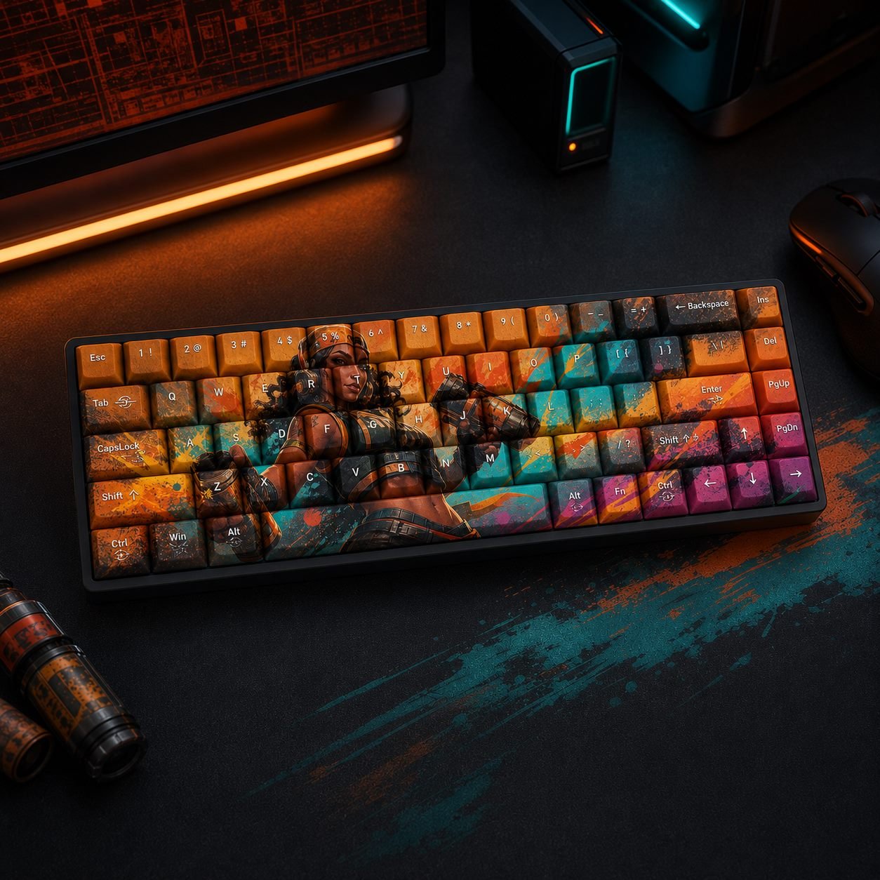 Raze Original Profile 68-Key Side-Printed PBT Keycap Set - Image 9