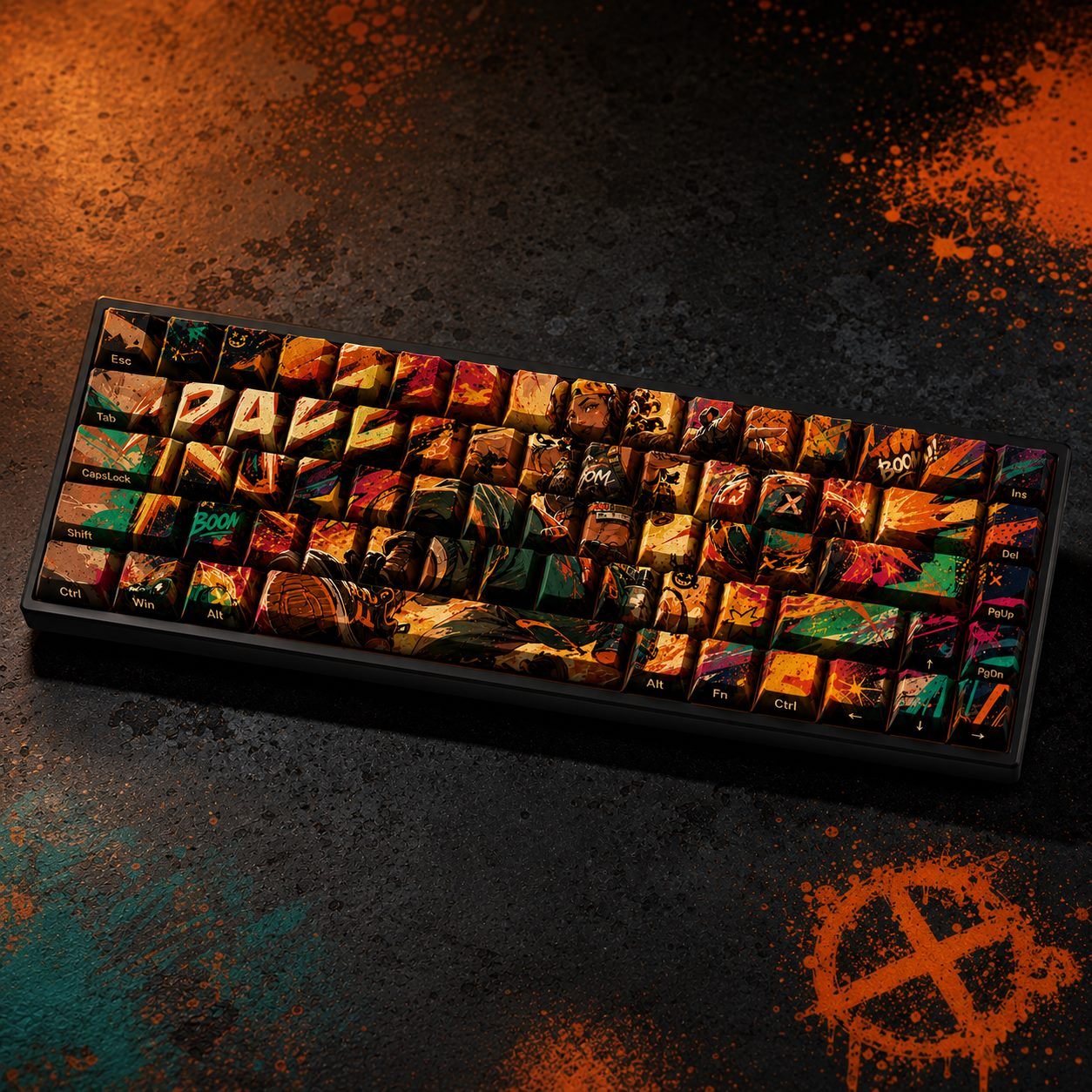 Raze Side-Printed Variant Original Profile 68-Key PBT Keycap Set - Image 2