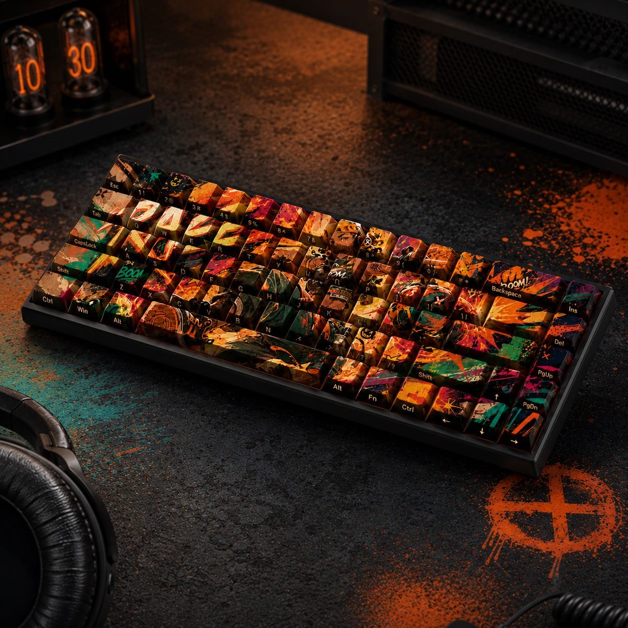 Raze Side-Printed Variant Original Profile 68-Key PBT Keycap Set - Image 6
