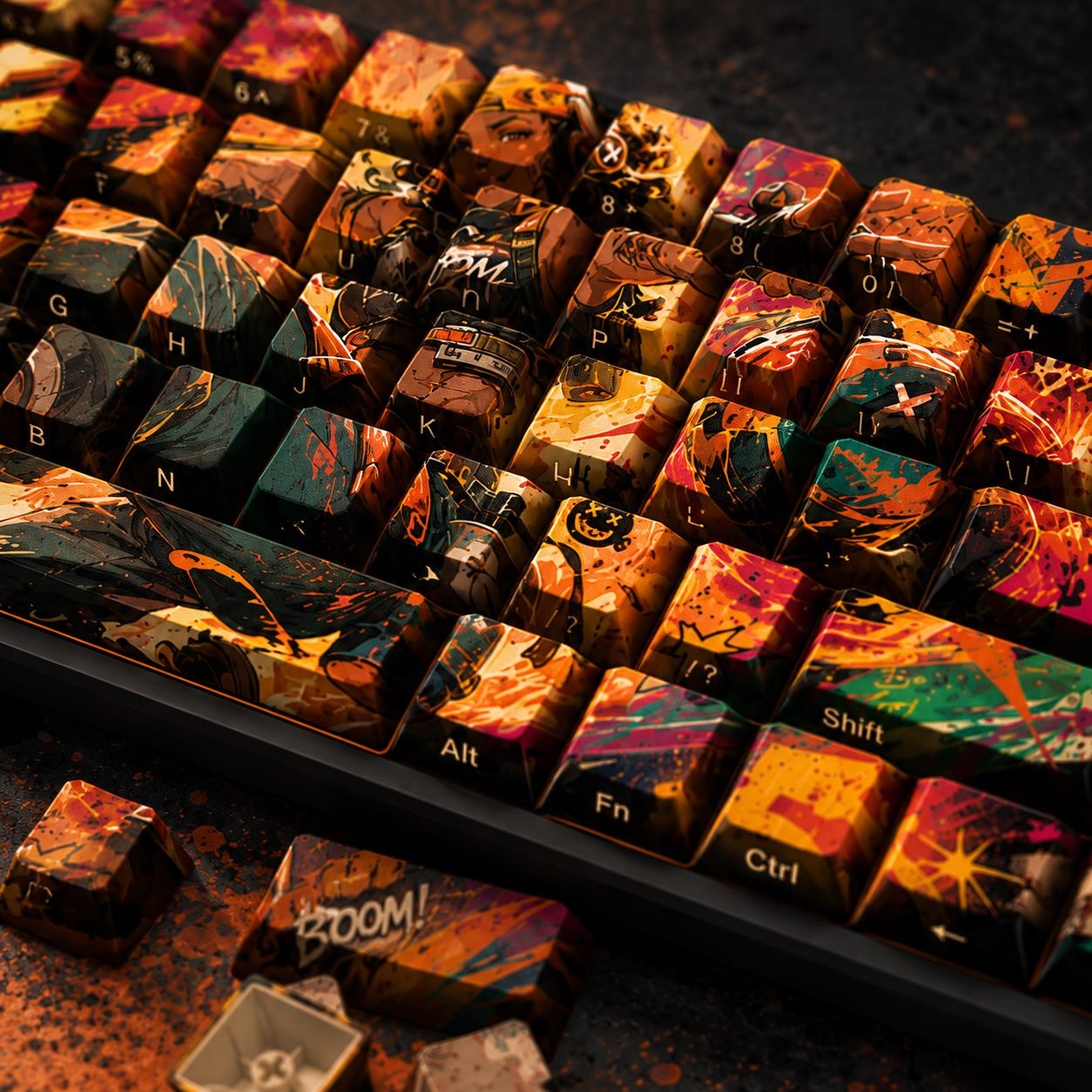 Raze Side-Printed Variant Original Profile 68-Key PBT Keycap Set - Image 7