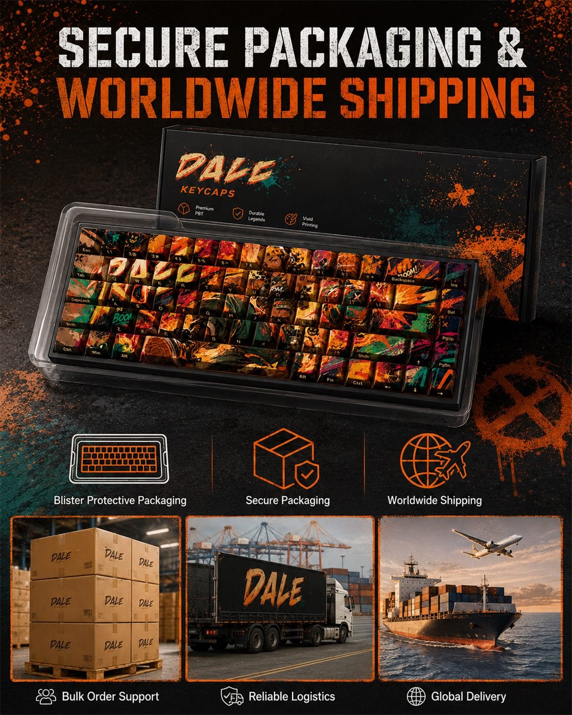 Raze Side-Printed Variant Original Profile 68-Key PBT Keycap Set - Image 12