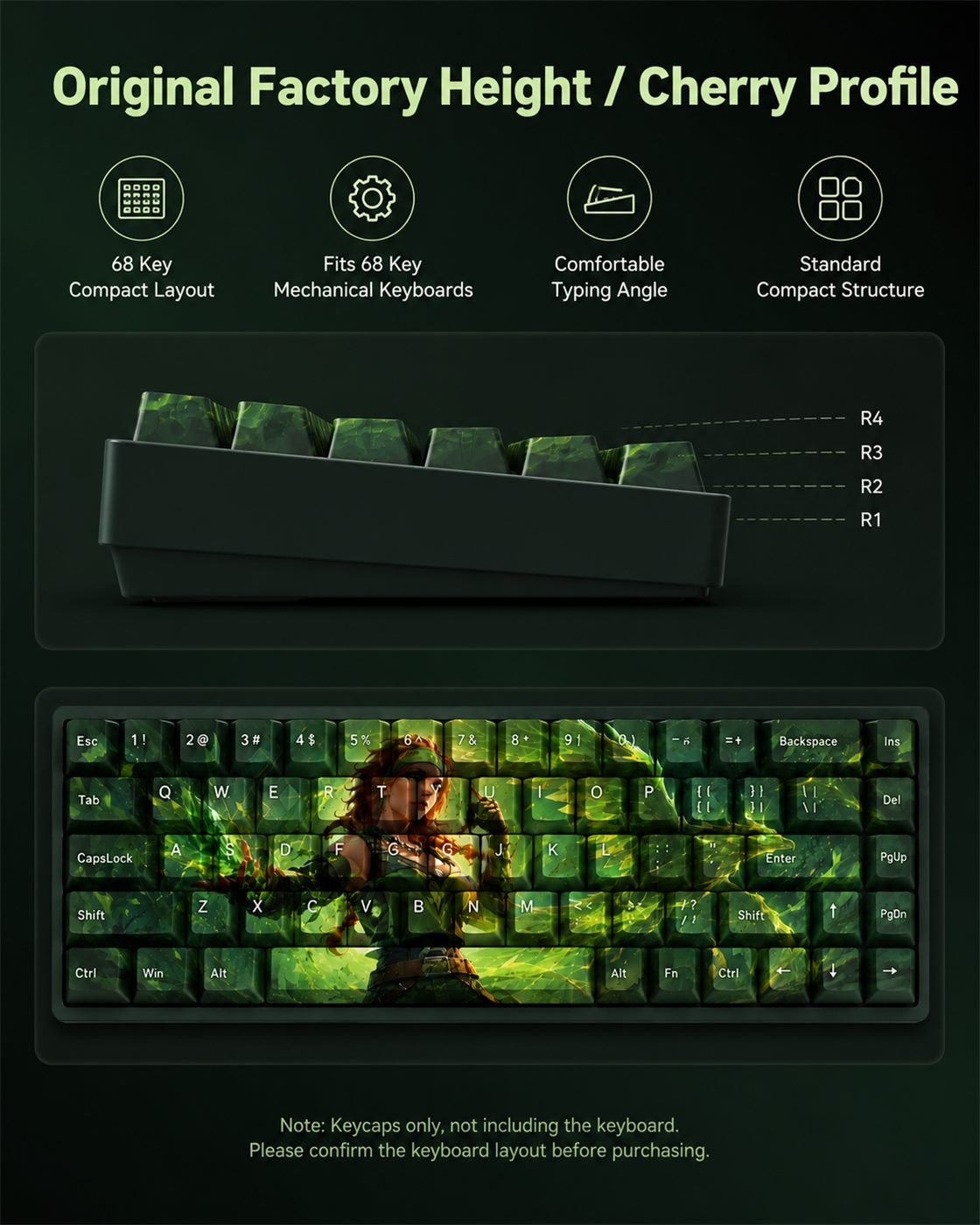 Skye Original Profile 68-Key Side-Printed PBT Keycap Set - Image 11
