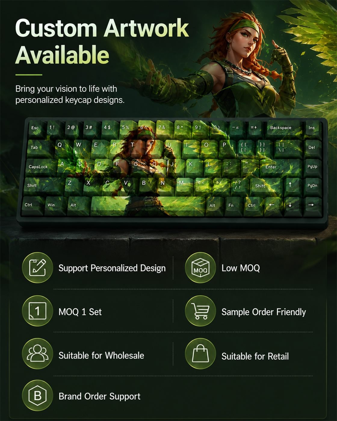 Skye Original Profile 68-Key Side-Printed PBT Keycap Set - Image 13