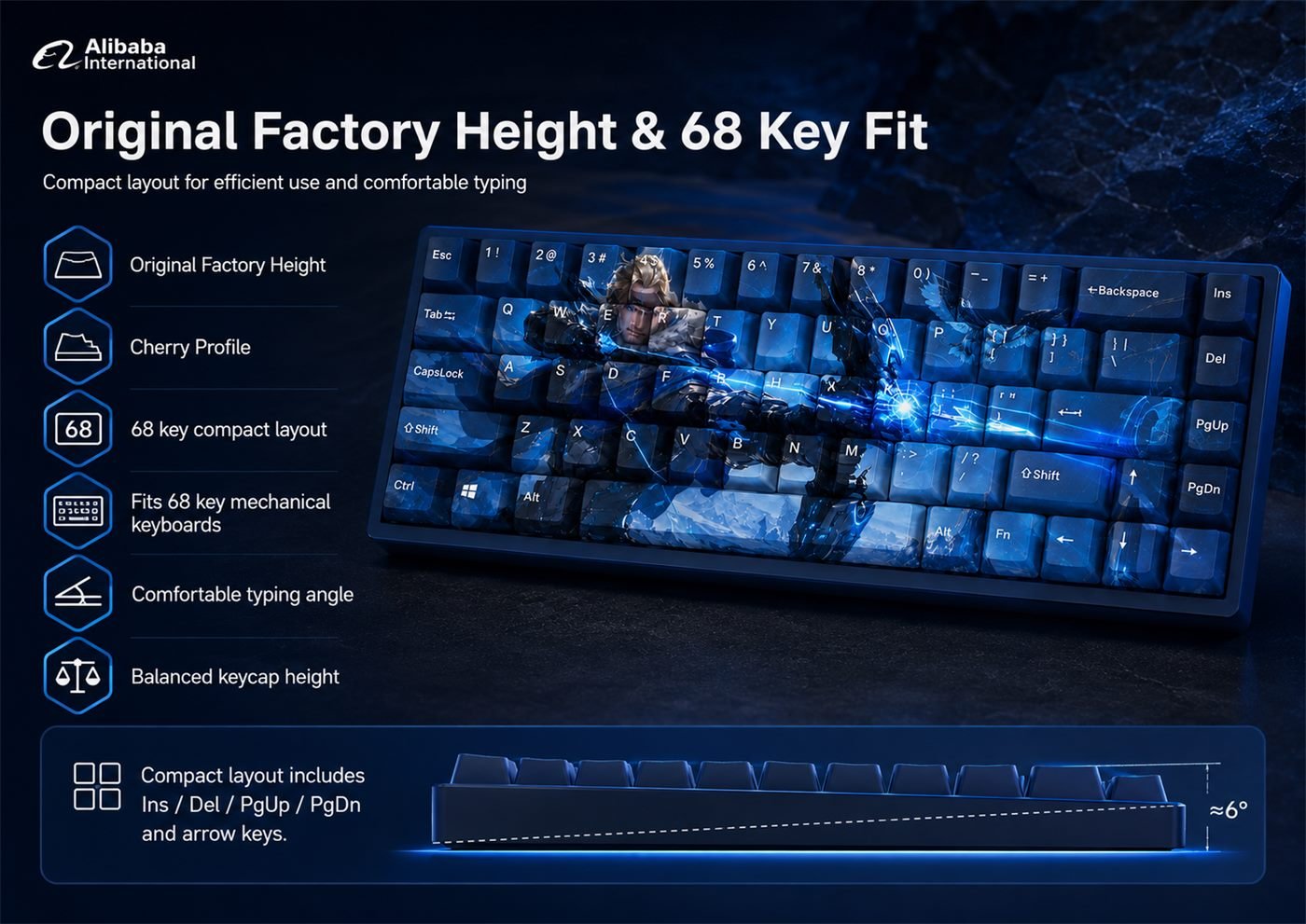 Sova Original Profile 68-Key Side-Printed PBT Keycap Set - Image 11