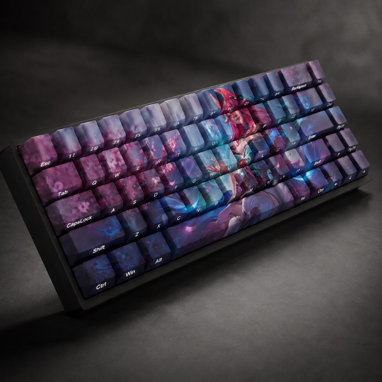 SPIRIT BLOSSOM AHRI Original Profile 68-Key Side-Printed PBT Keycap Set - Image 3