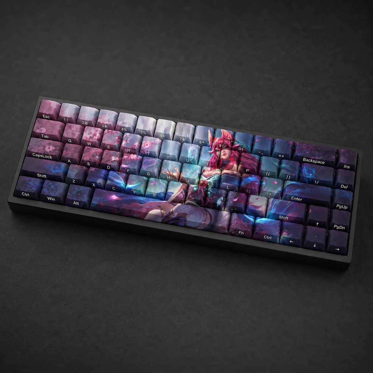 SPIRIT BLOSSOM AHRI Original Profile 68-Key Side-Printed PBT Keycap Set - Image 5