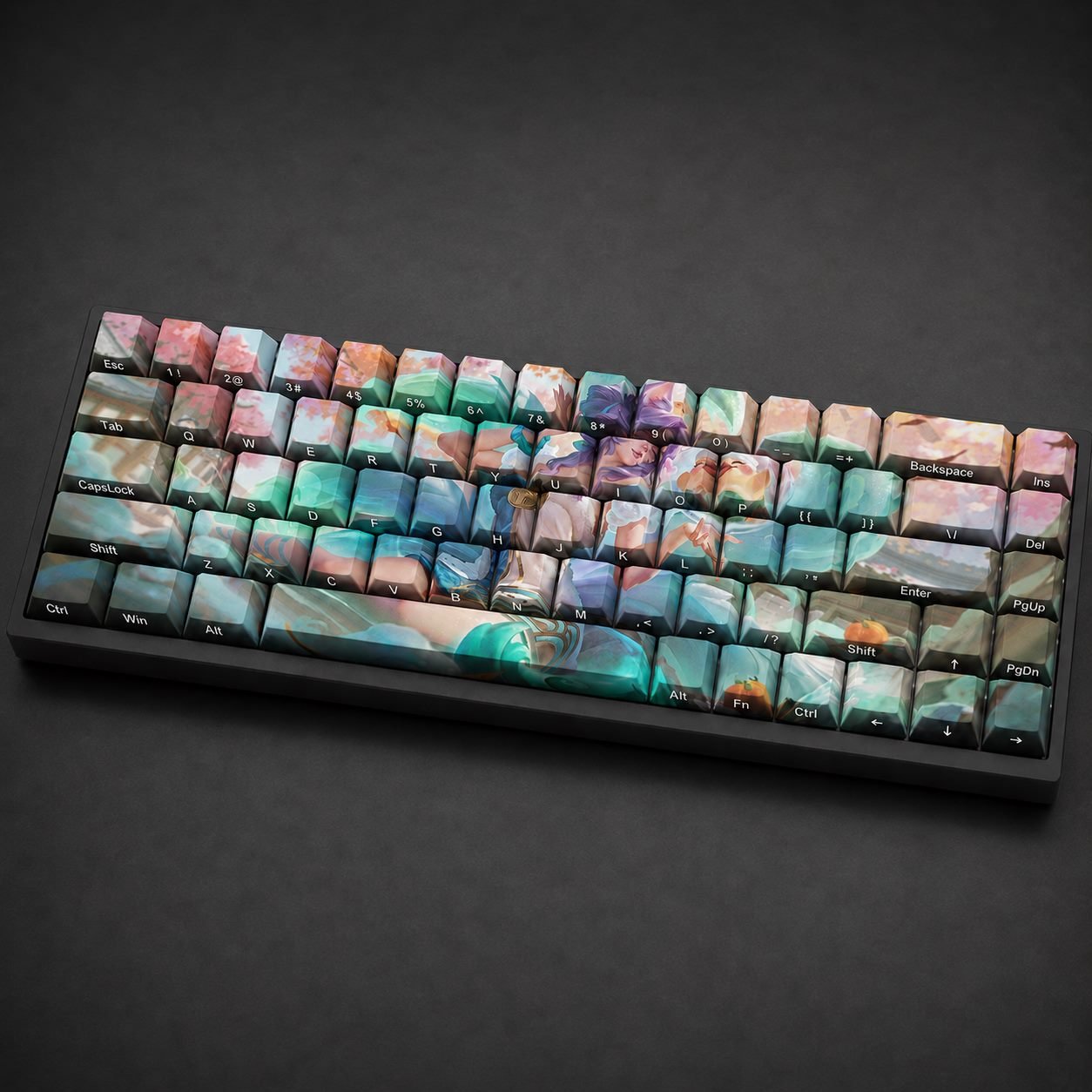 SPIRIT BLOSSOM SPRINGS AHRI Original Profile 68-Key Side-Printed PBT Keycap Set - Image 6