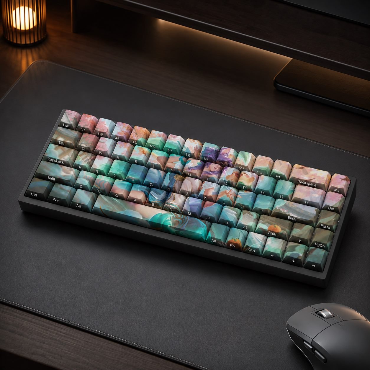 SPIRIT BLOSSOM SPRINGS AHRI Original Profile 68-Key Side-Printed PBT Keycap Set - Image 8