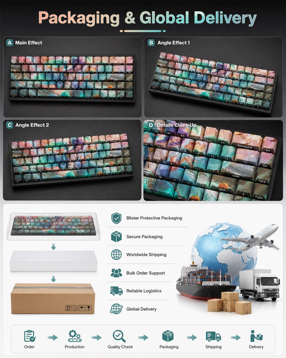 SPIRIT BLOSSOM SPRINGS AHRI Original Profile 68-Key Side-Printed PBT Keycap Set - Image 13