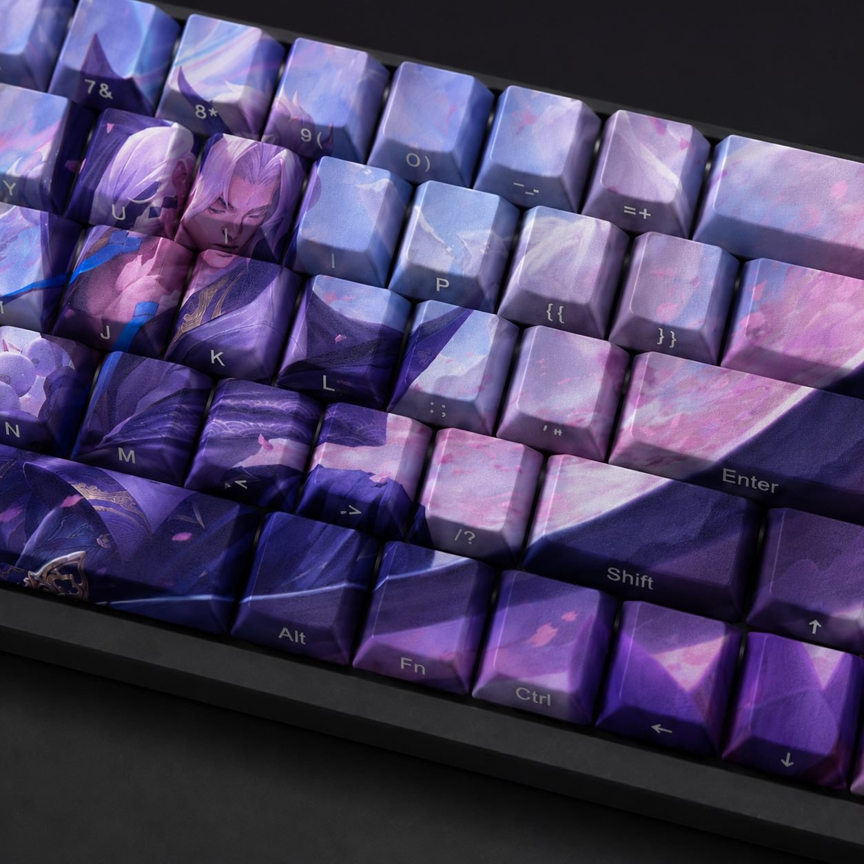 SPIRIT BLOSSOM YONE Original Profile 68-Key Side-Printed PBT Keycap Set - Image 4