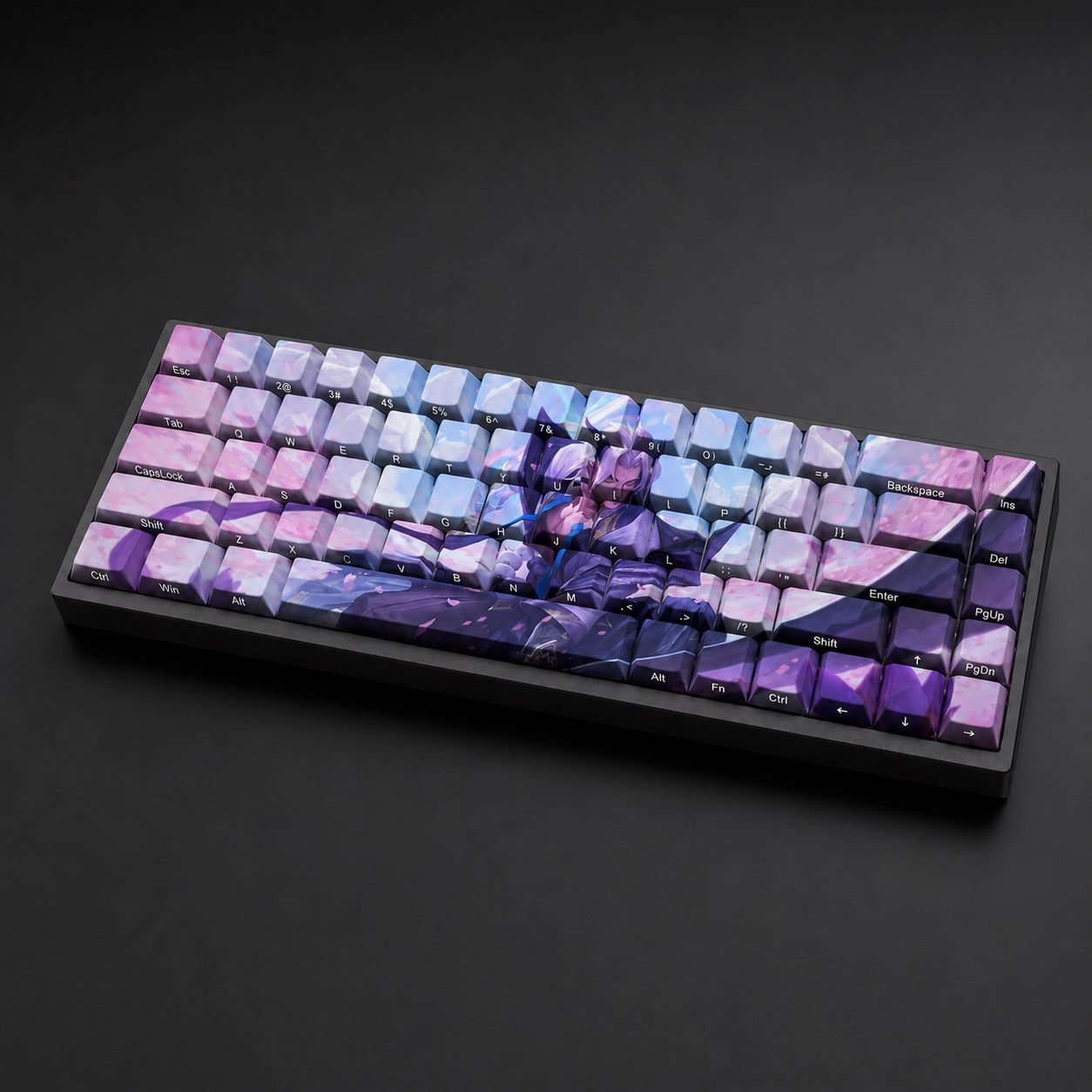 SPIRIT BLOSSOM YONE Original Profile 68-Key Side-Printed PBT Keycap Set - Image 5