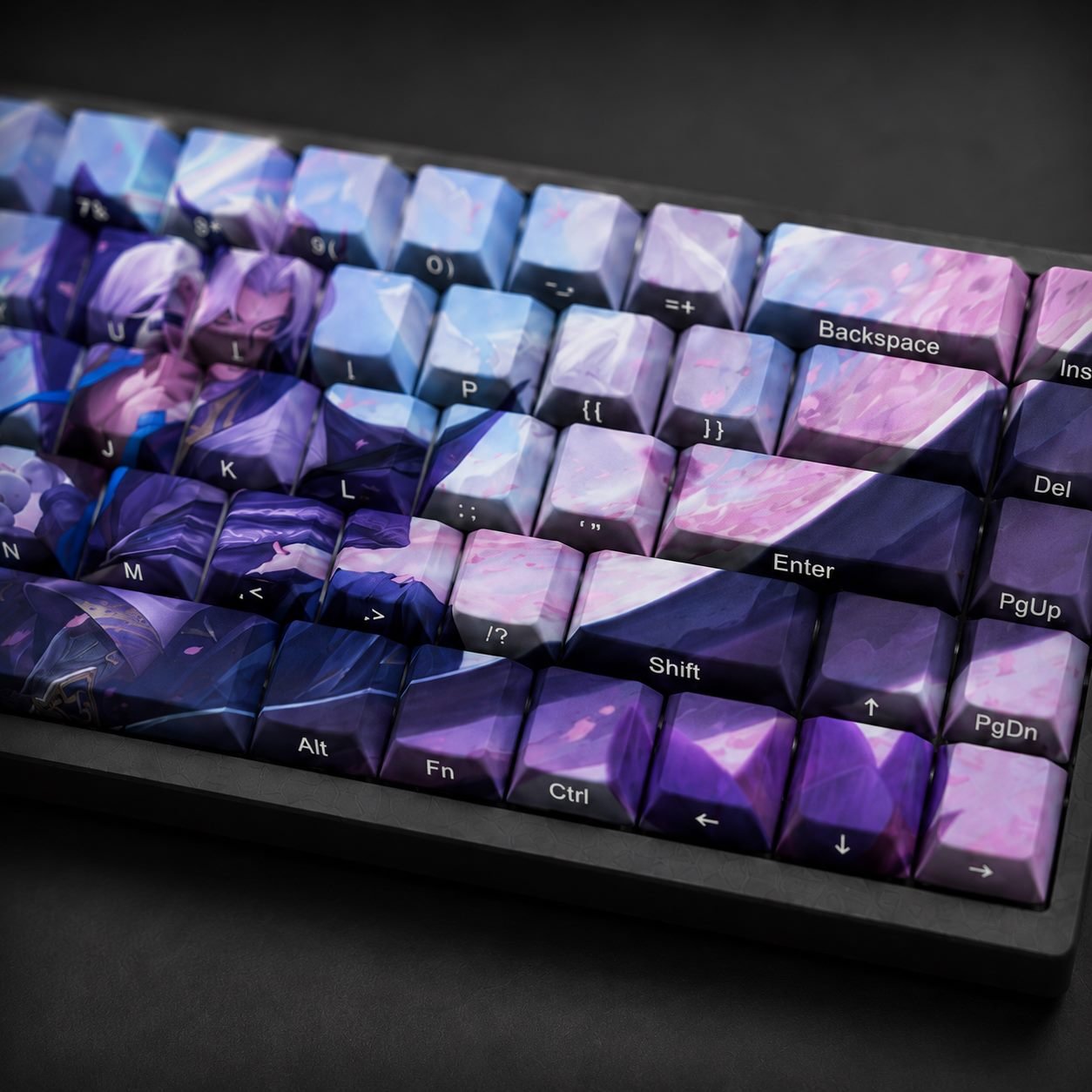 SPIRIT BLOSSOM YONE Original Profile 68-Key Side-Printed PBT Keycap Set - Image 7