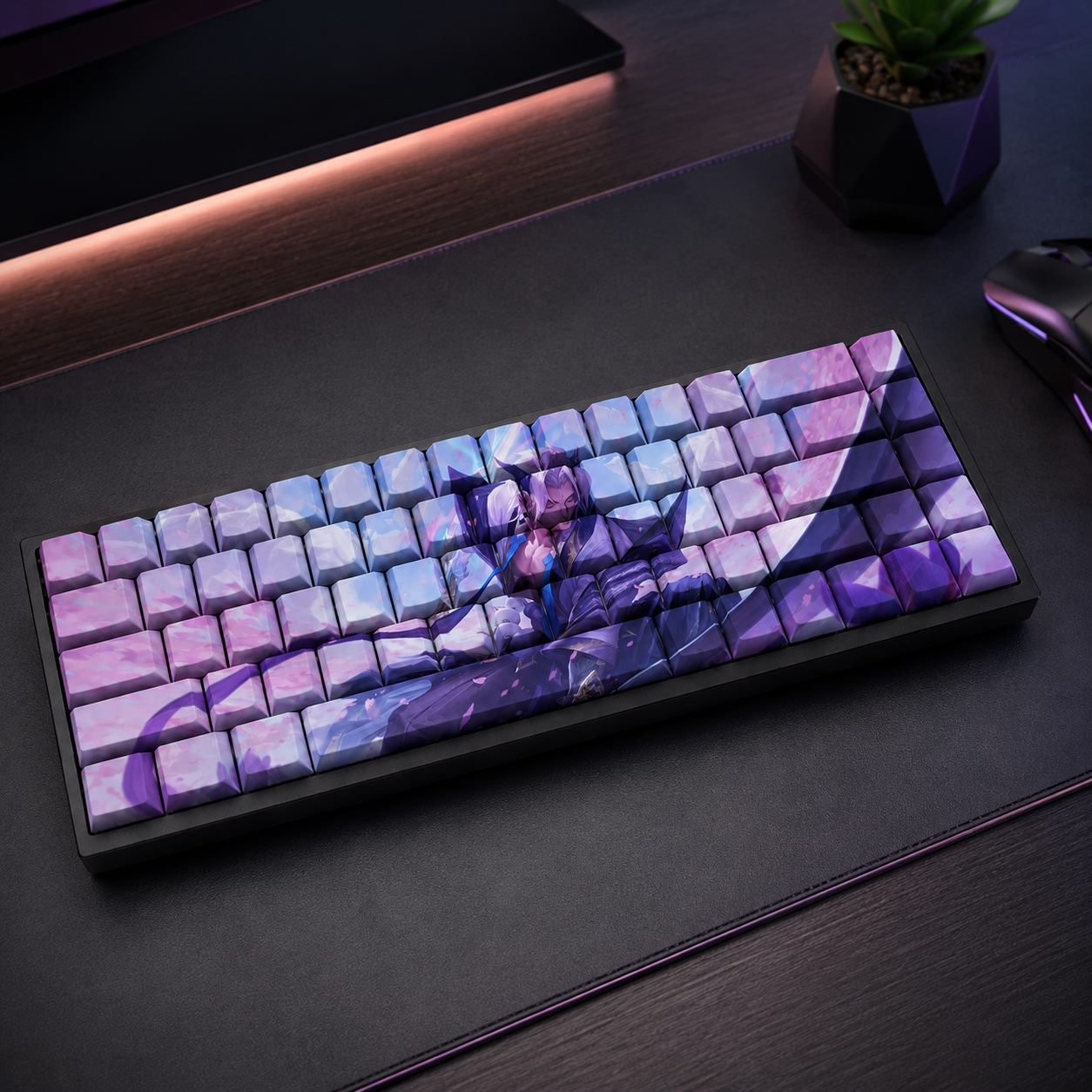 SPIRIT BLOSSOM YONE Original Profile 68-Key Side-Printed PBT Keycap Set - Image 8