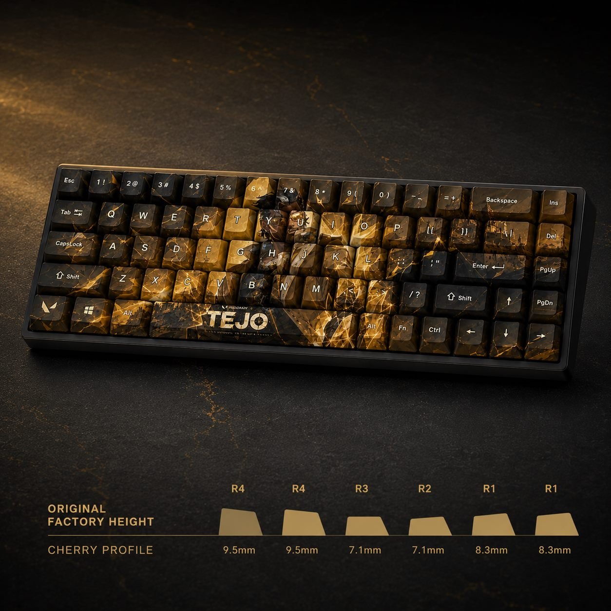 Tejo Original Profile 68-Key Side-Printed PBT Keycap Set - Image 6