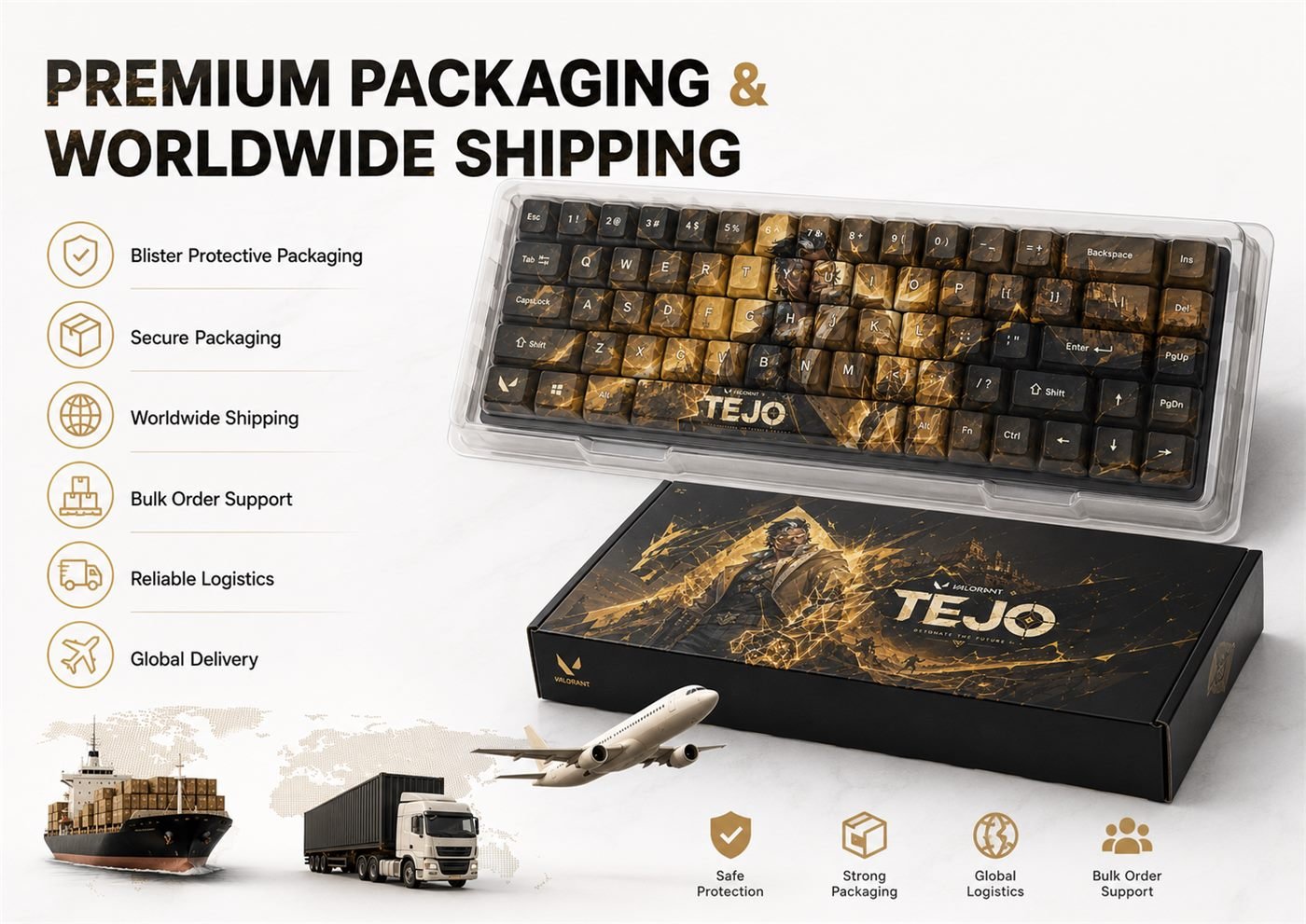 Tejo Original Profile 68-Key Side-Printed PBT Keycap Set - Image 12