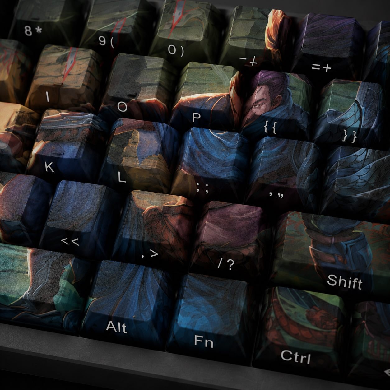 YASUO Original Profile 68-Key Side-Printed PBT Keycap Set - Image 4