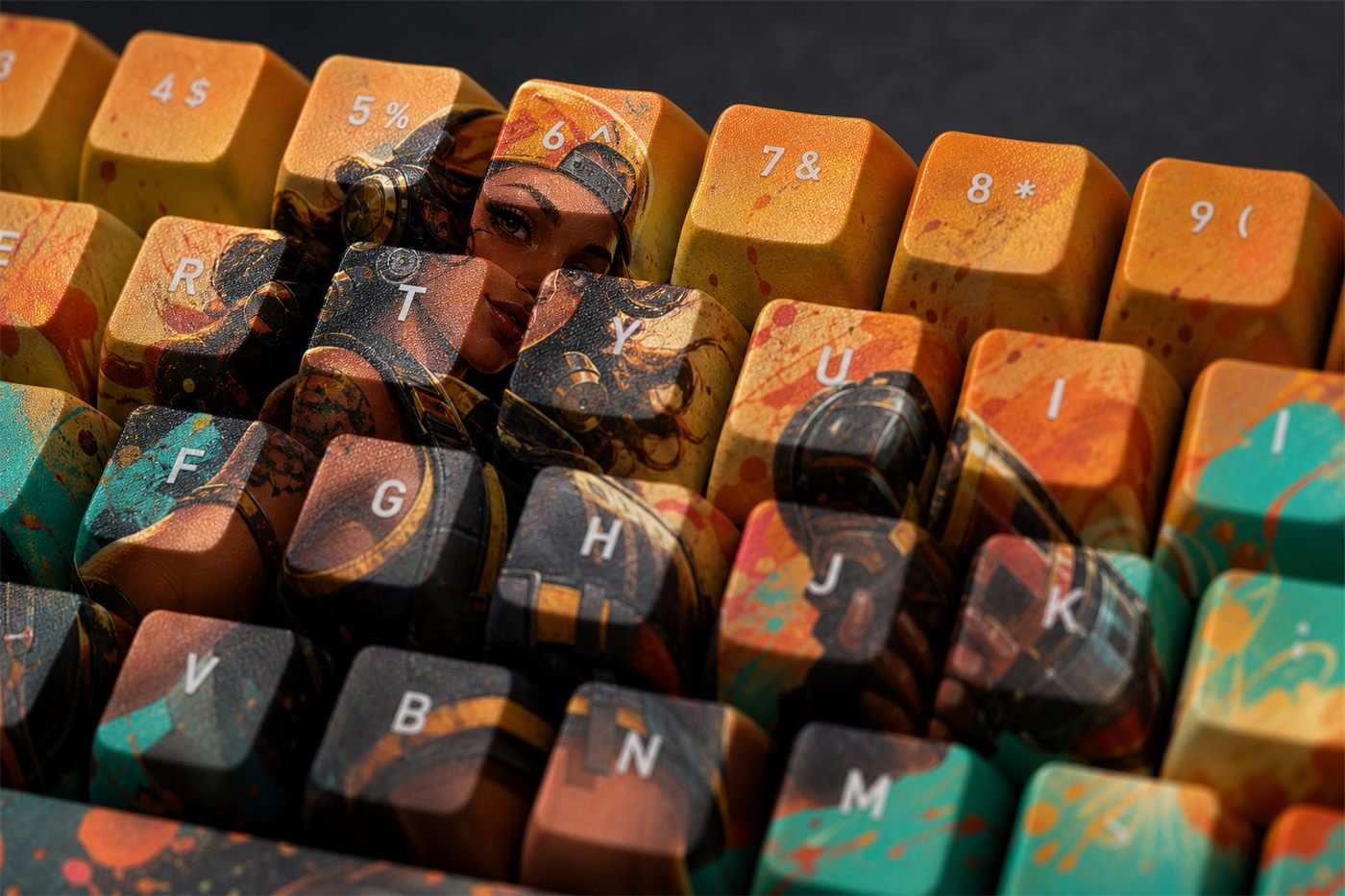 Yoru Original Profile 68-Key Side-Printed PBT Keycap Set - Image 4