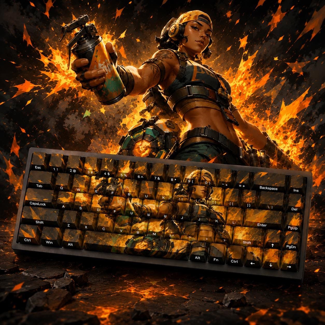 Valorant Raze 68-key design, product view 1