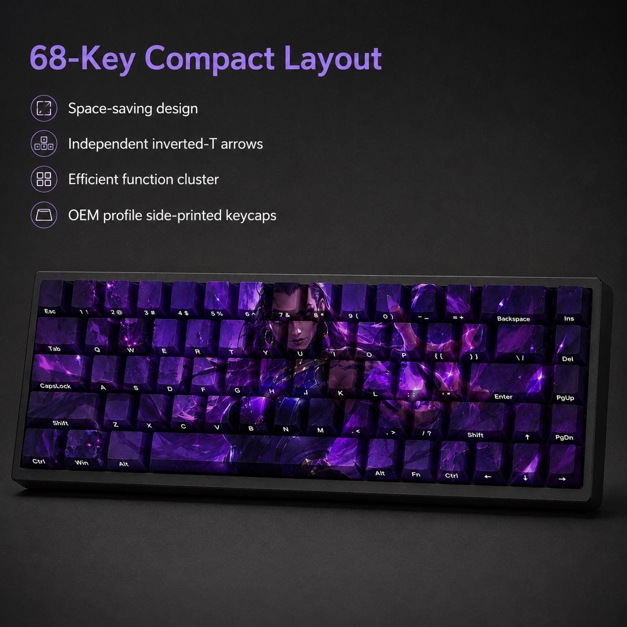 Valorant Reyna Inspired 68-key design, product view 9