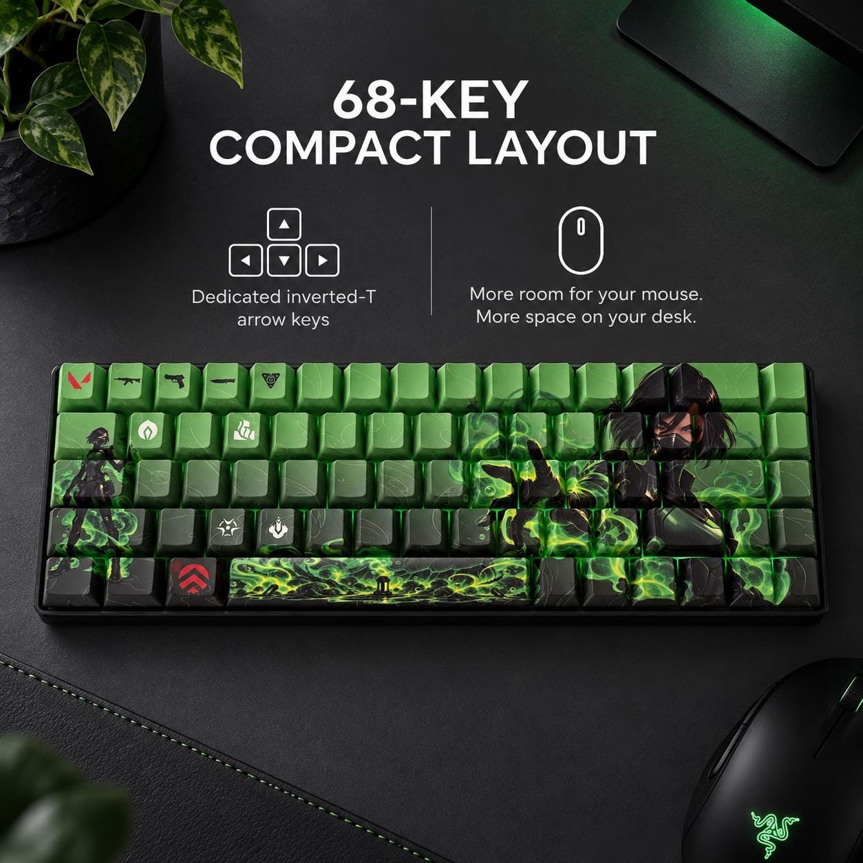 Valorant Viper 68-key design, product view 3