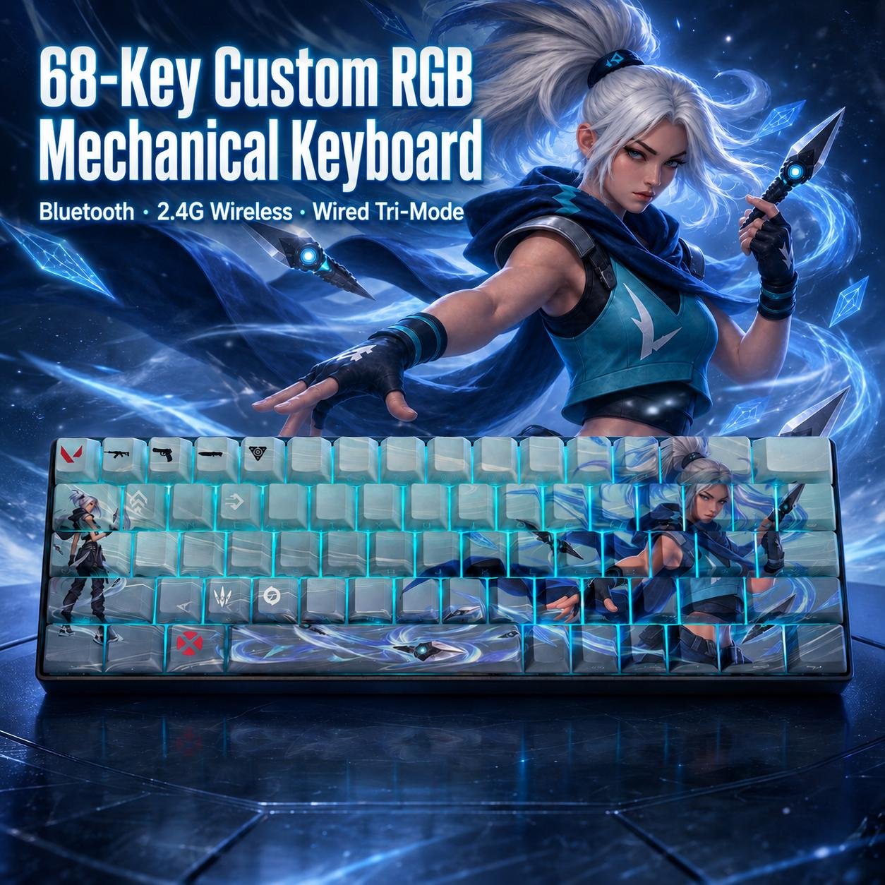 Valorant Jett Wind-Assassin 68-key design, product view 1