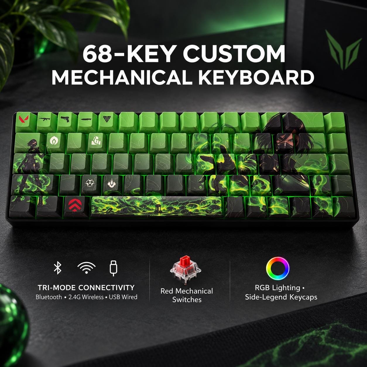 Valorant Viper 68-key design, product view 7