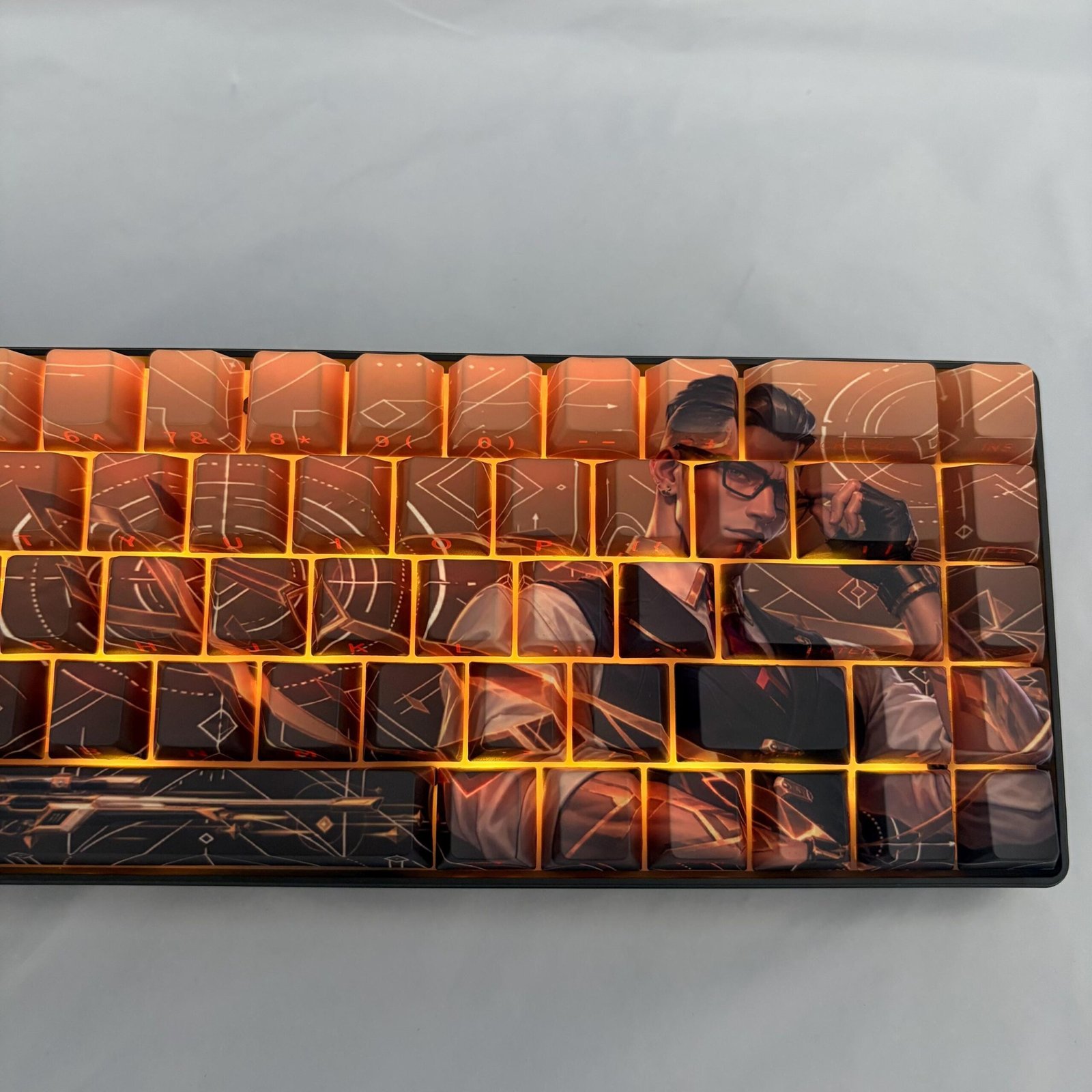 Chamber gold 68-key keyboard and keycap design