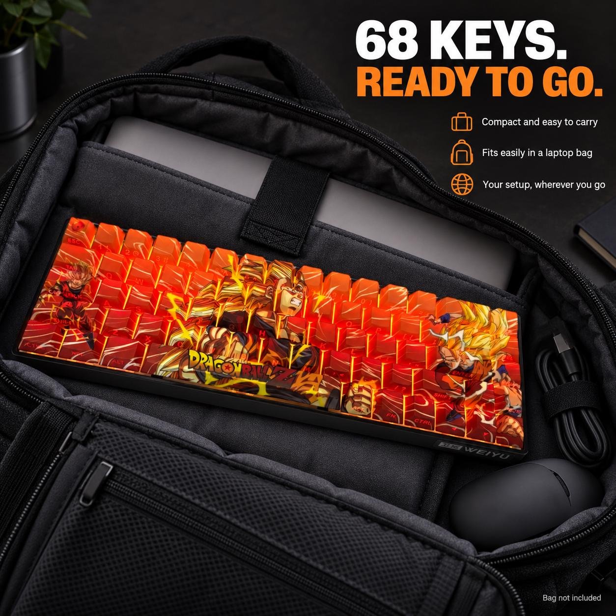 Goku Super-Saiyan Custom 68-key design, product view 5