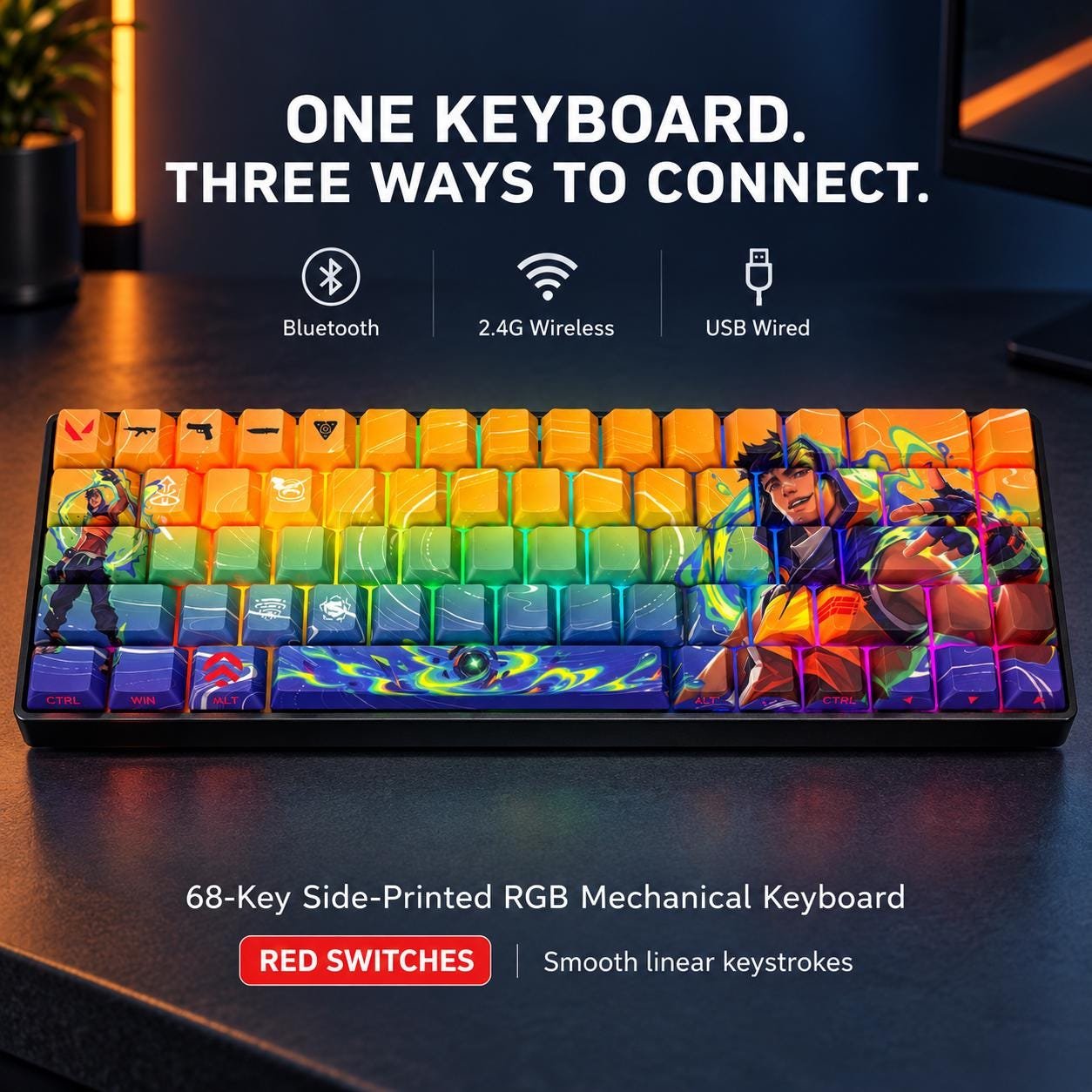 VALORANT Miks 68-key design, product view 2